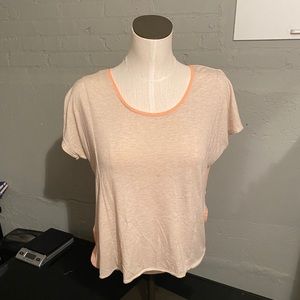 ❤️ SO brand two tone shirt knit Front Woven back